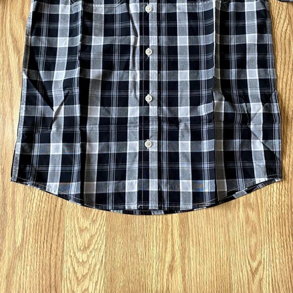Urban Pipeline Plaid Button Up Black Gray Large - Picture 4 of 11